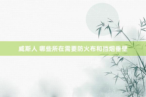 威斯人 哪些所在需要防火布和挡烟垂壁