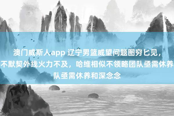 澳门威斯人app 辽宁男篮威望问题图穷匕见，内线协作不默契外线火力不及，哈维相似不领略团队亟需休养和深念念