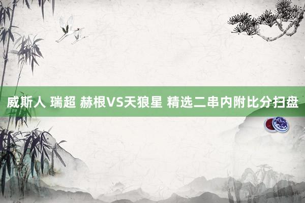 威斯人 瑞超 赫根VS天狼星 精选二串内附比分扫盘